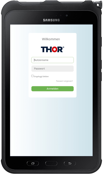 Showcase THOR Digitale-Zeiterfassung Image Tablet-Login